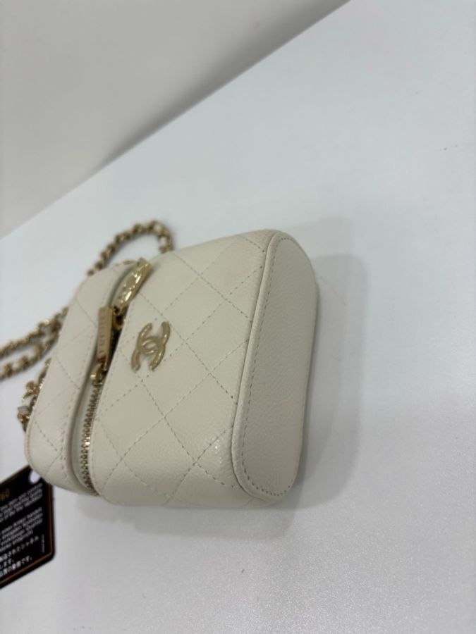 Chanel香奈兒 白金荔枝皮煙盒鏈條包 31開-4