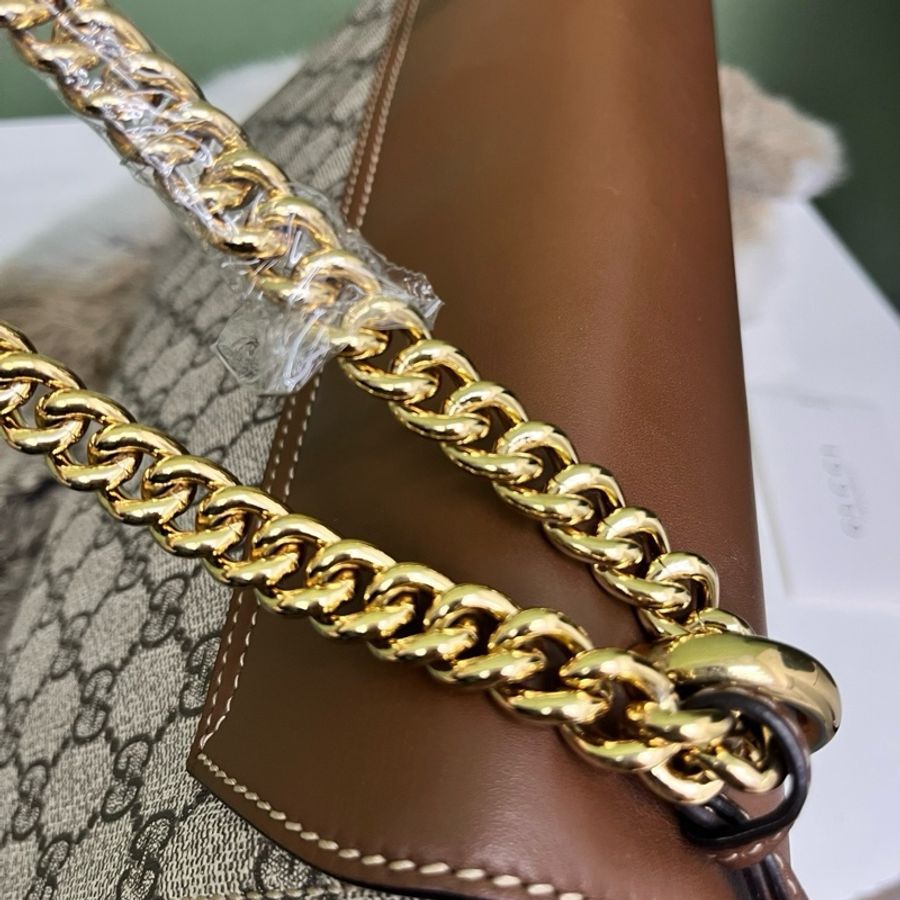 Gucci 古馳 焦糖padlock 鏈條包-10