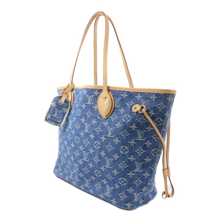 LOUIS VUITTON 牛仔布Neverfull MM手挽袋-2