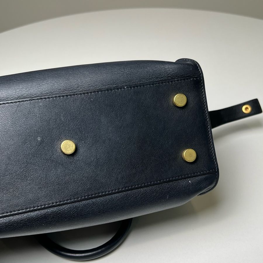 SAINT LAURENT 聖羅蘭 黑色 牛皮 Monogram Cabas 兩用包-10