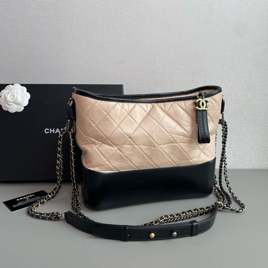 💎Chanel香奈兒|米色流浪包大號 鏈條單肩斜挎包|98新27開有卡-2