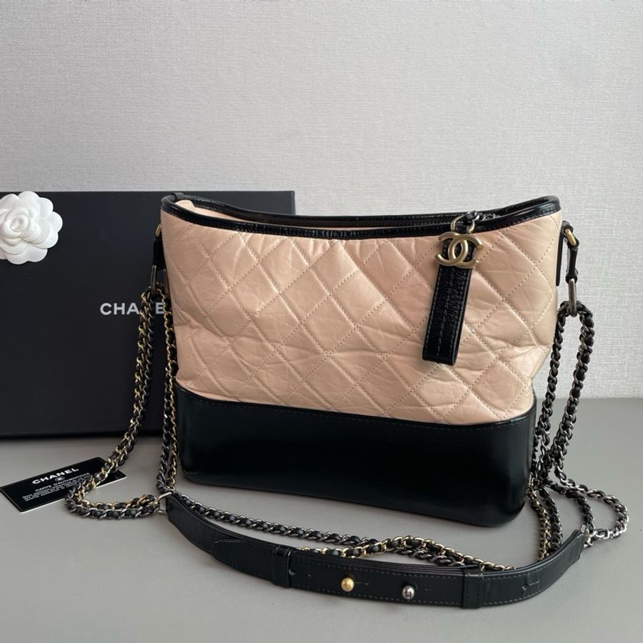 💎Chanel香奈兒|米色流浪包大號 鏈條單肩斜挎包|98新27開有卡-3