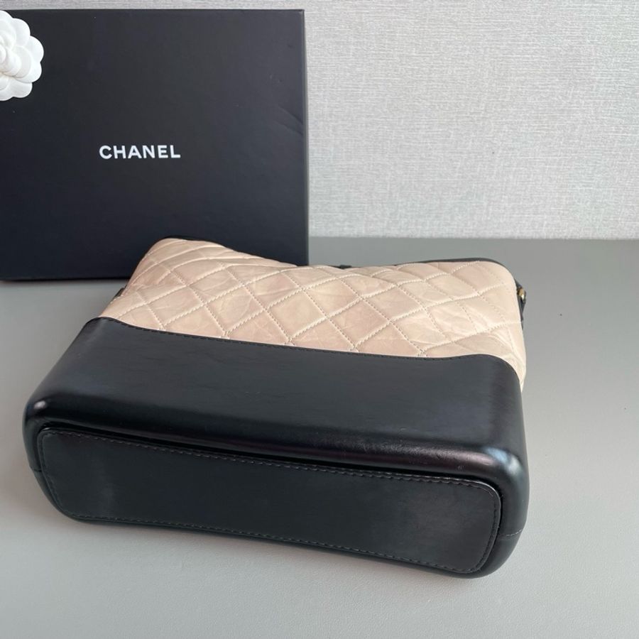 💎Chanel香奈兒|米色流浪包大號 鏈條單肩斜挎包|98新27開有卡-6