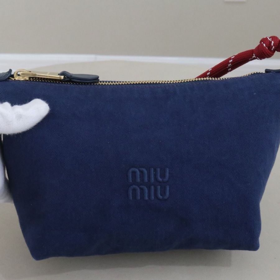 Miumiu 普拉達 華達呢小袋帆布飯盒包,-12