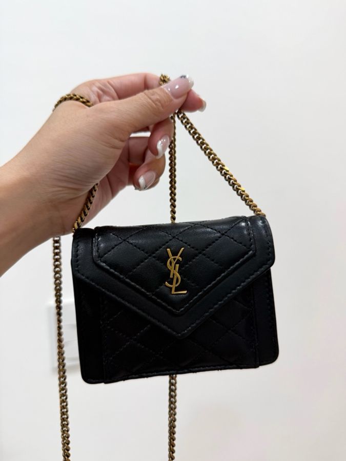 《仙闆名牌精品 》 Yves Saint Laurent YSL 聖羅蘭 Micro gaby mini 小廢包 斜背包-0