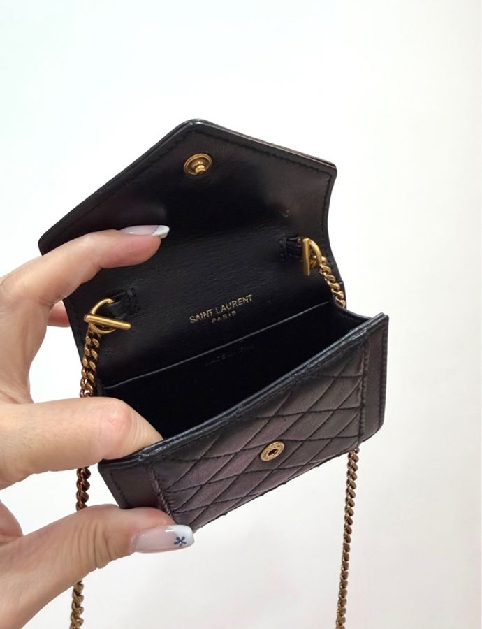 《仙闆名牌精品 》 Yves Saint Laurent YSL 聖羅蘭 Micro gaby mini 小廢包 斜背包-16
