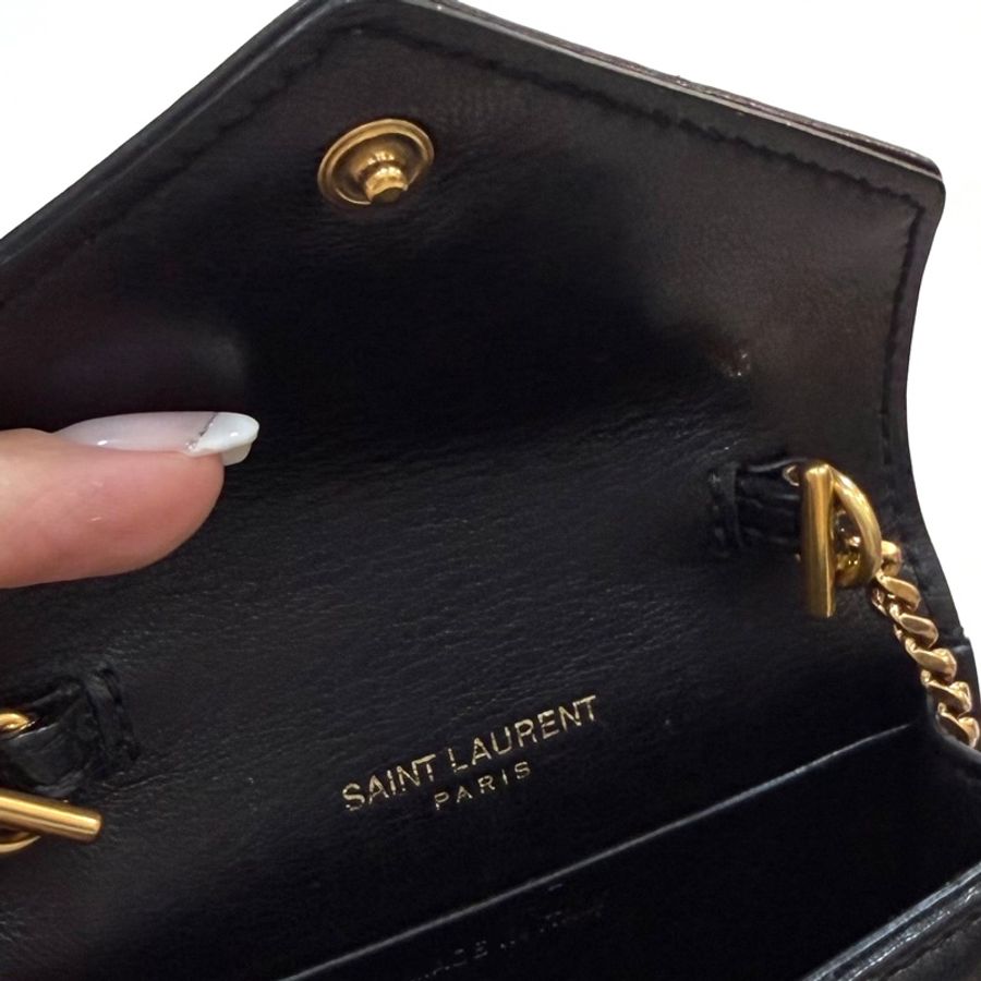 《仙闆名牌精品 》 Yves Saint Laurent YSL 聖羅蘭 Micro gaby mini 小廢包 斜背包-34
