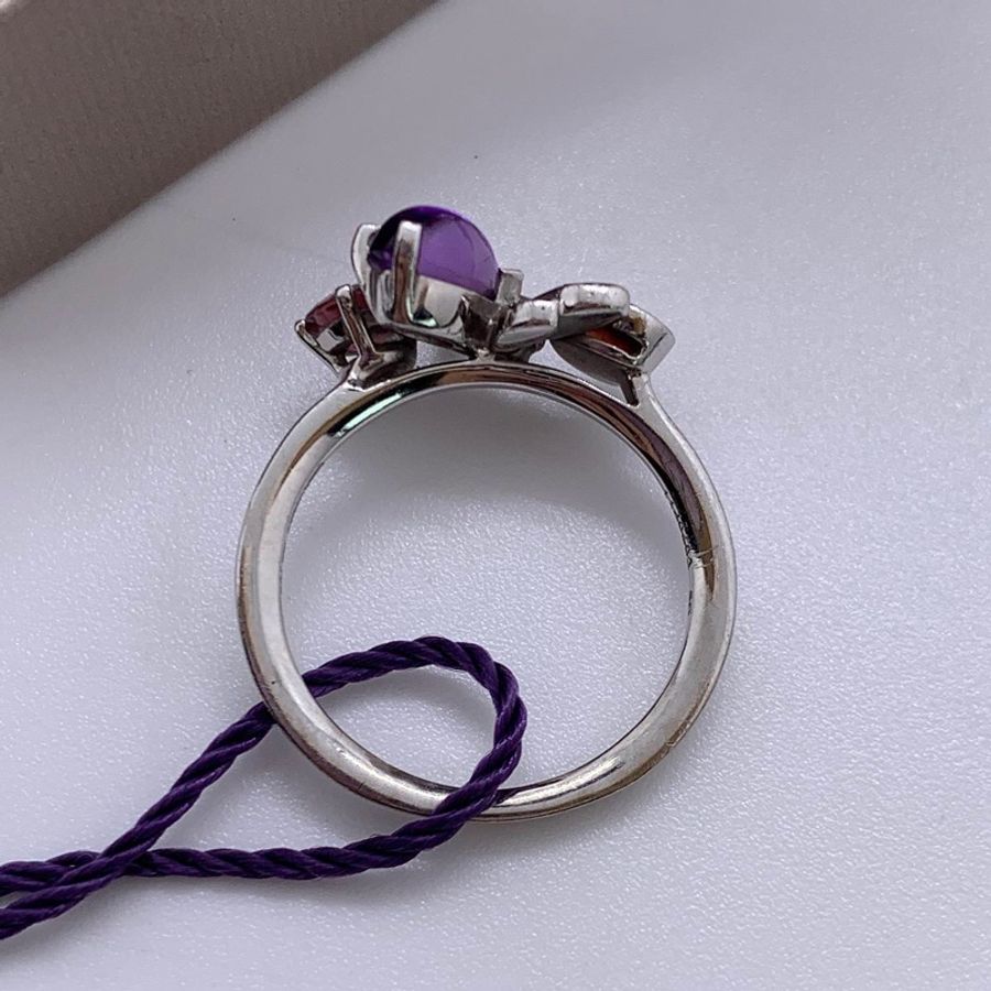 Chaumet尚美巴黎花園18k白金51號 蜜蜂彩寶戒指 材質:Au750 (原50號改51號-13