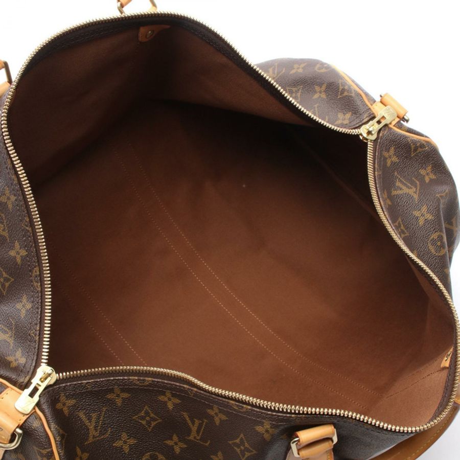 路易威登 Keepall 55 旅行單肩手提包 M41424 Monogram 棕色皮革-2
