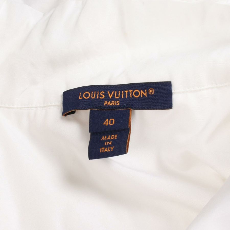 路易威登 (LOUIS VUITTON) 荷葉邊襯衫，40 號棉質白色二手女款-2