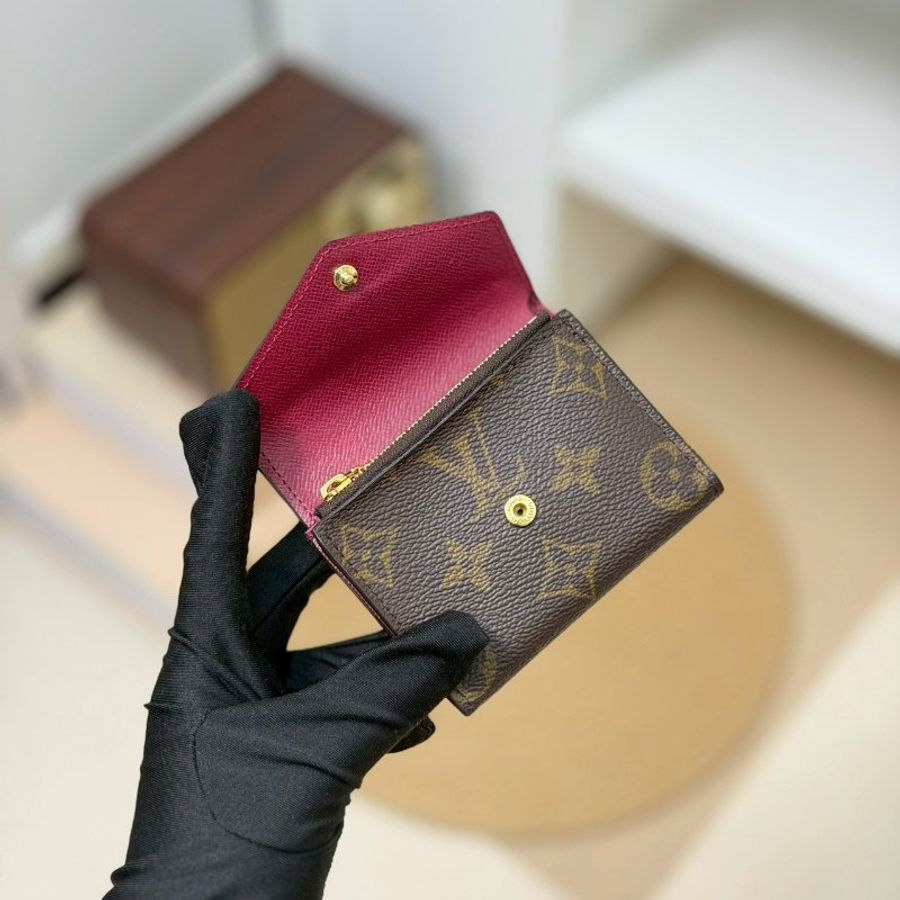 🏷LV 路易威登.Zoe Mini 三折短夾 酒紅色 M62932-15