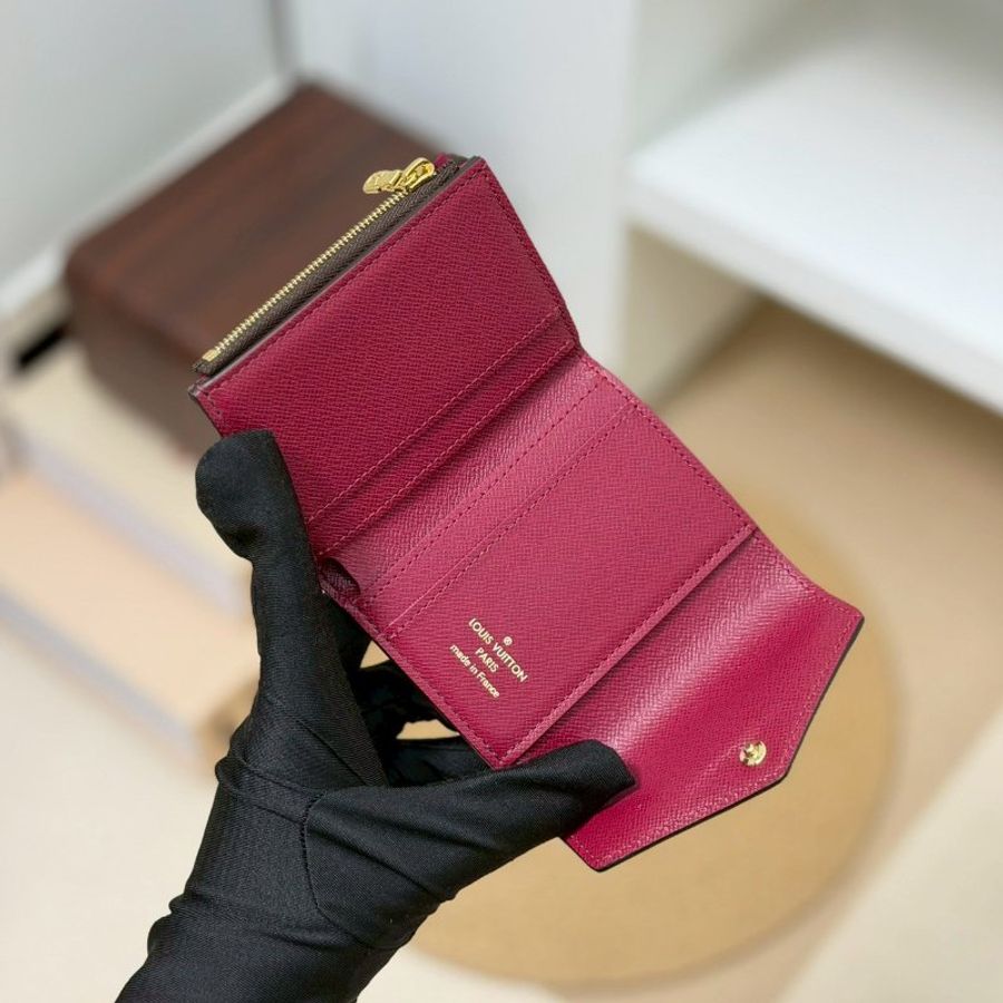 🏷LV 路易威登.Zoe Mini 三折短夾 酒紅色 M62932-16