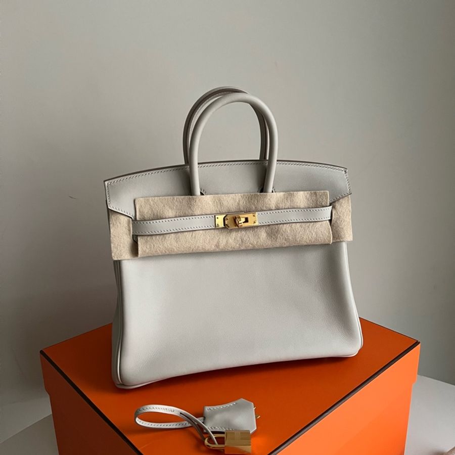 Hermès Birkin 25 珍珠灰 Gris Perle Swift金釦D刻-0