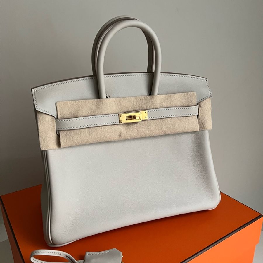 Hermès Birkin 25 珍珠灰 Gris Perle Swift金釦D刻-1