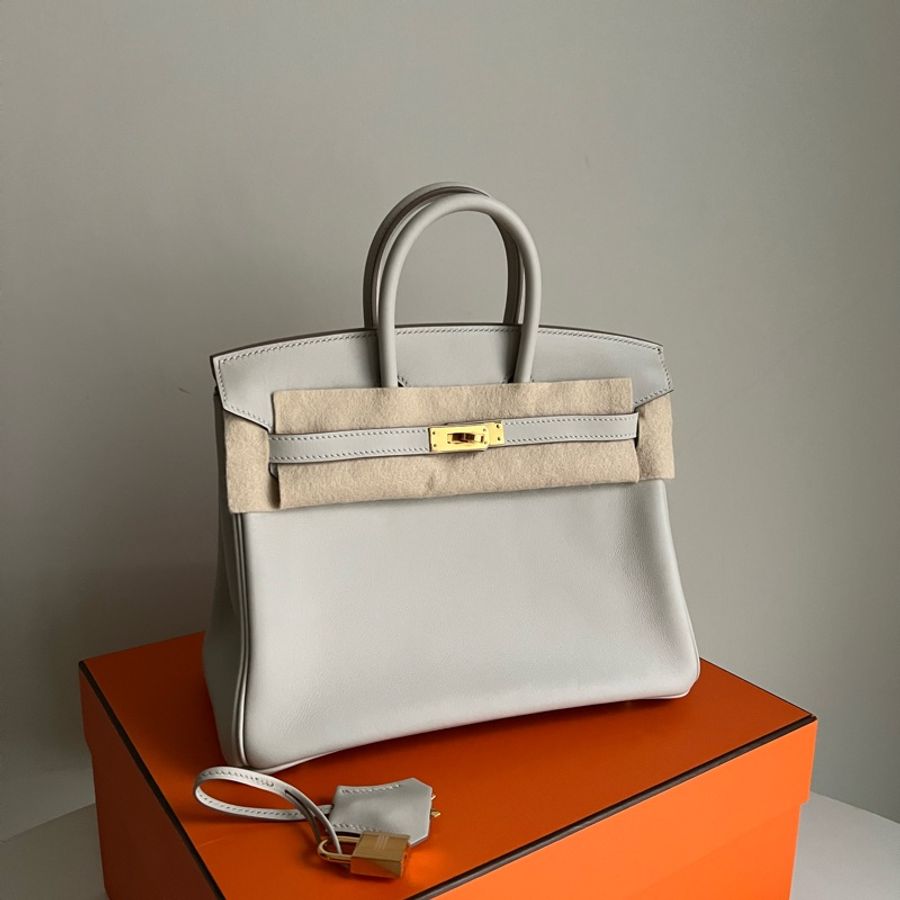 Hermès Birkin 25 珍珠灰 Gris Perle Swift金釦D刻-3