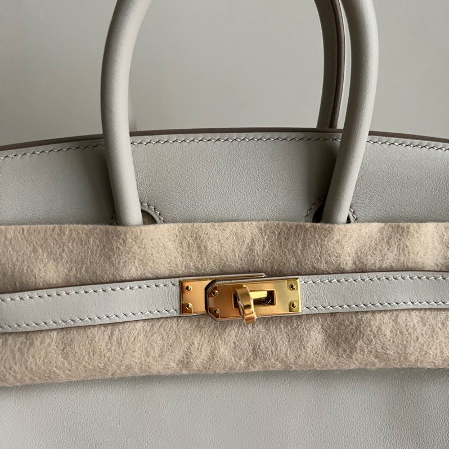 Hermès Birkin 25 珍珠灰 Gris Perle Swift金釦D刻-6