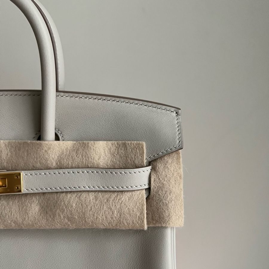 Hermès Birkin 25 珍珠灰 Gris Perle Swift金釦D刻-7