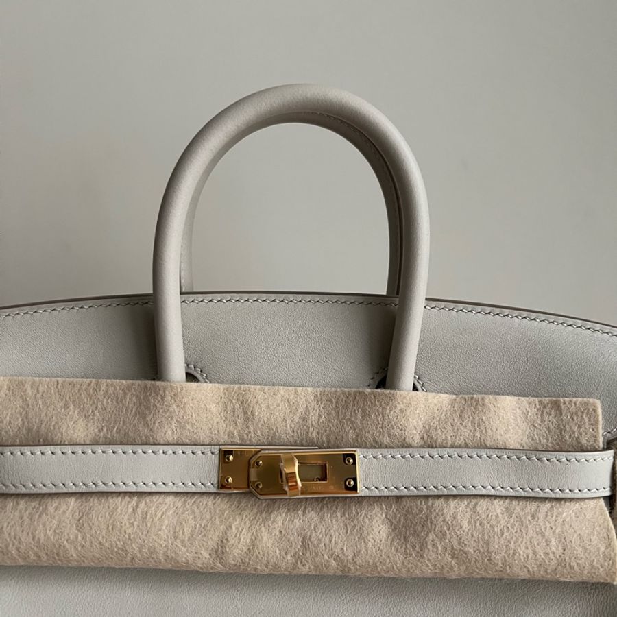 Hermès Birkin 25 珍珠灰 Gris Perle Swift金釦D刻-8