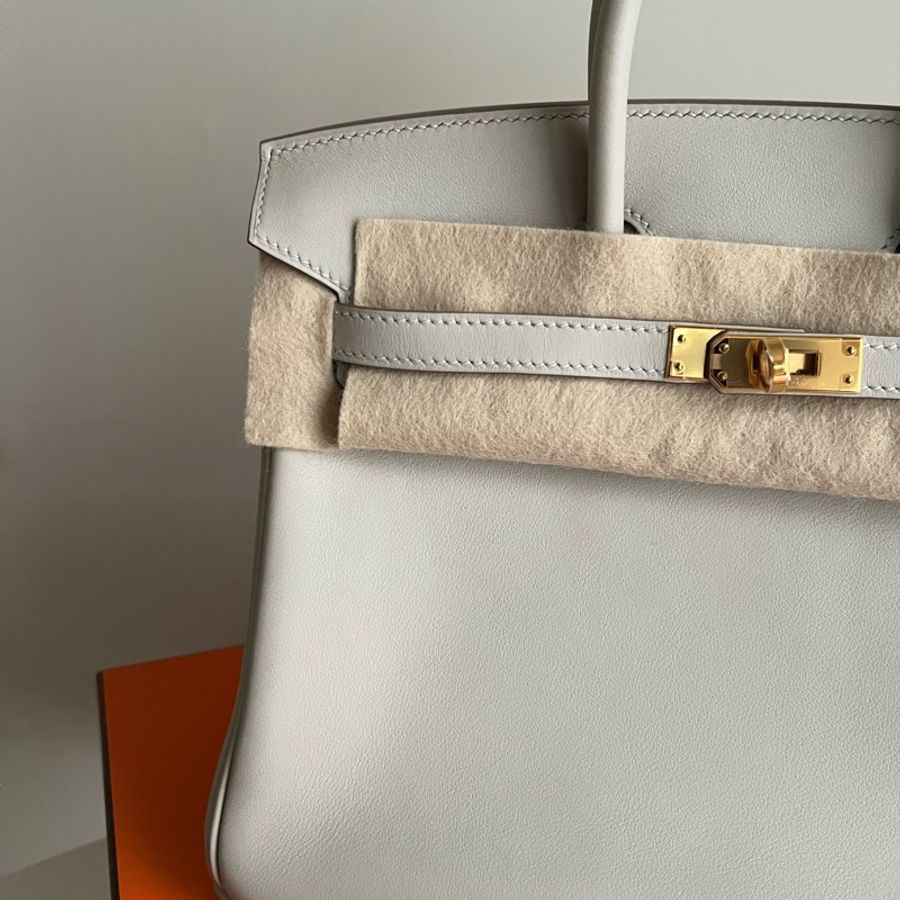 Hermès Birkin 25 珍珠灰 Gris Perle Swift金釦D刻-9