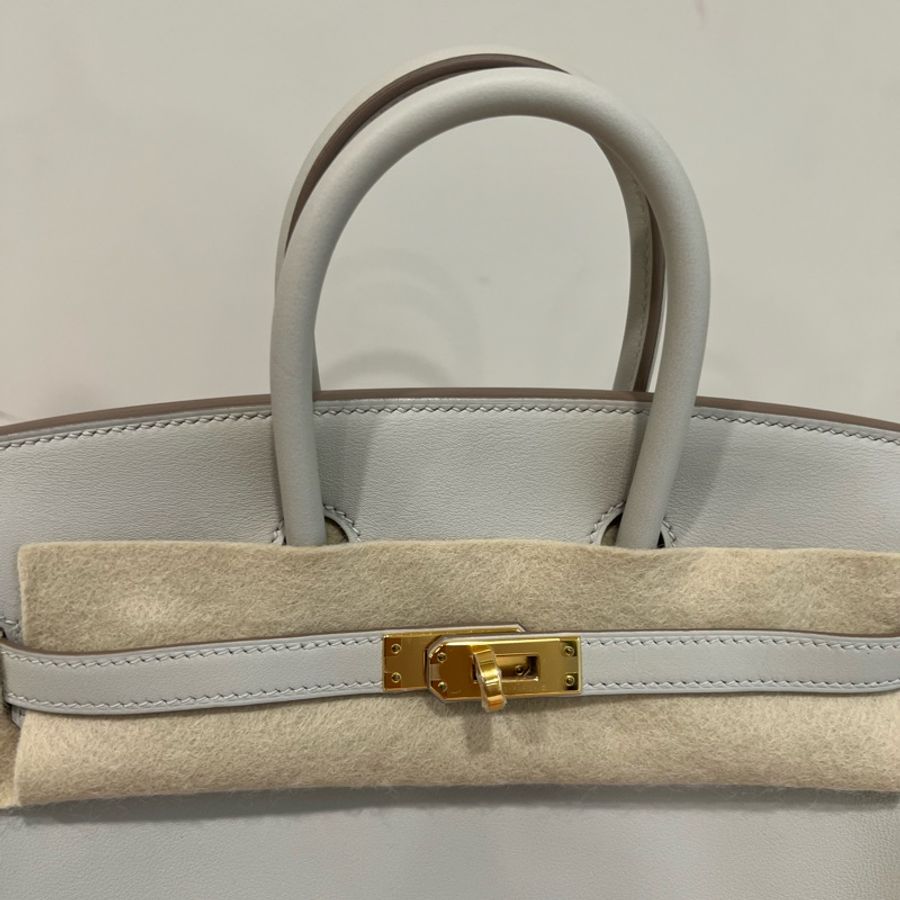 Hermès Birkin 25 珍珠灰 Gris Perle Swift金釦D刻-12
