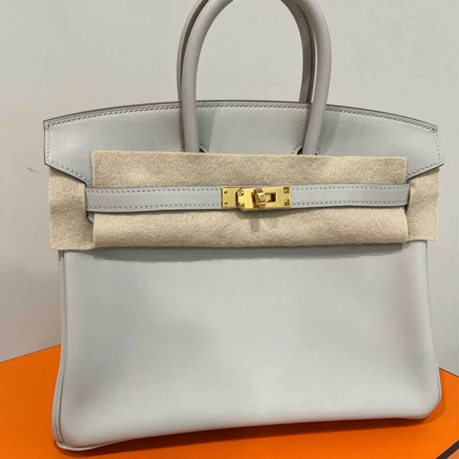 Hermès Birkin 25 珍珠灰 Gris Perle Swift金釦D刻-14