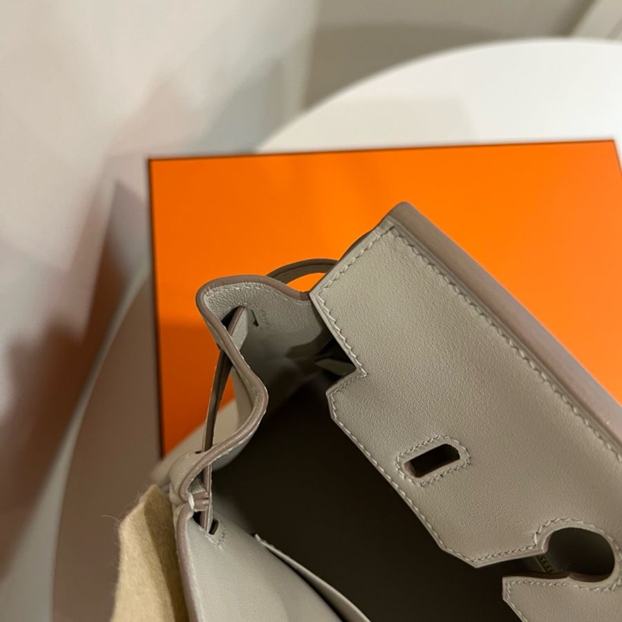 Hermès Birkin 25 珍珠灰 Gris Perle Swift金釦D刻-27