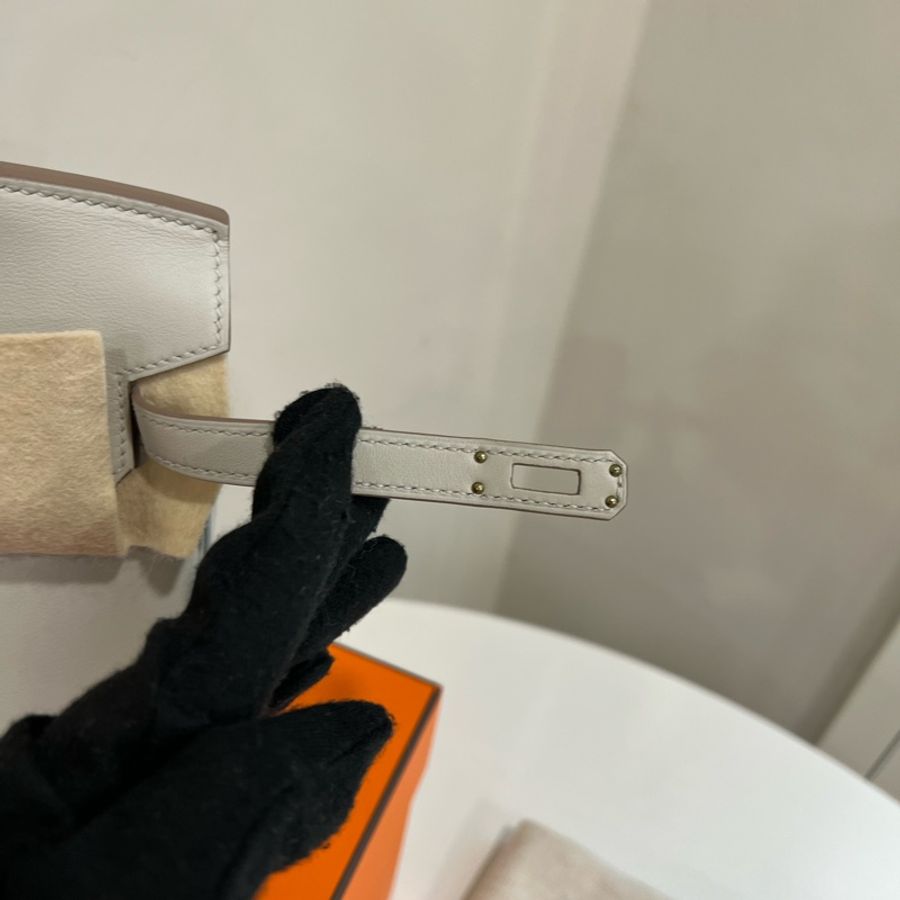 Hermès Birkin 25 珍珠灰 Gris Perle Swift金釦D刻-35