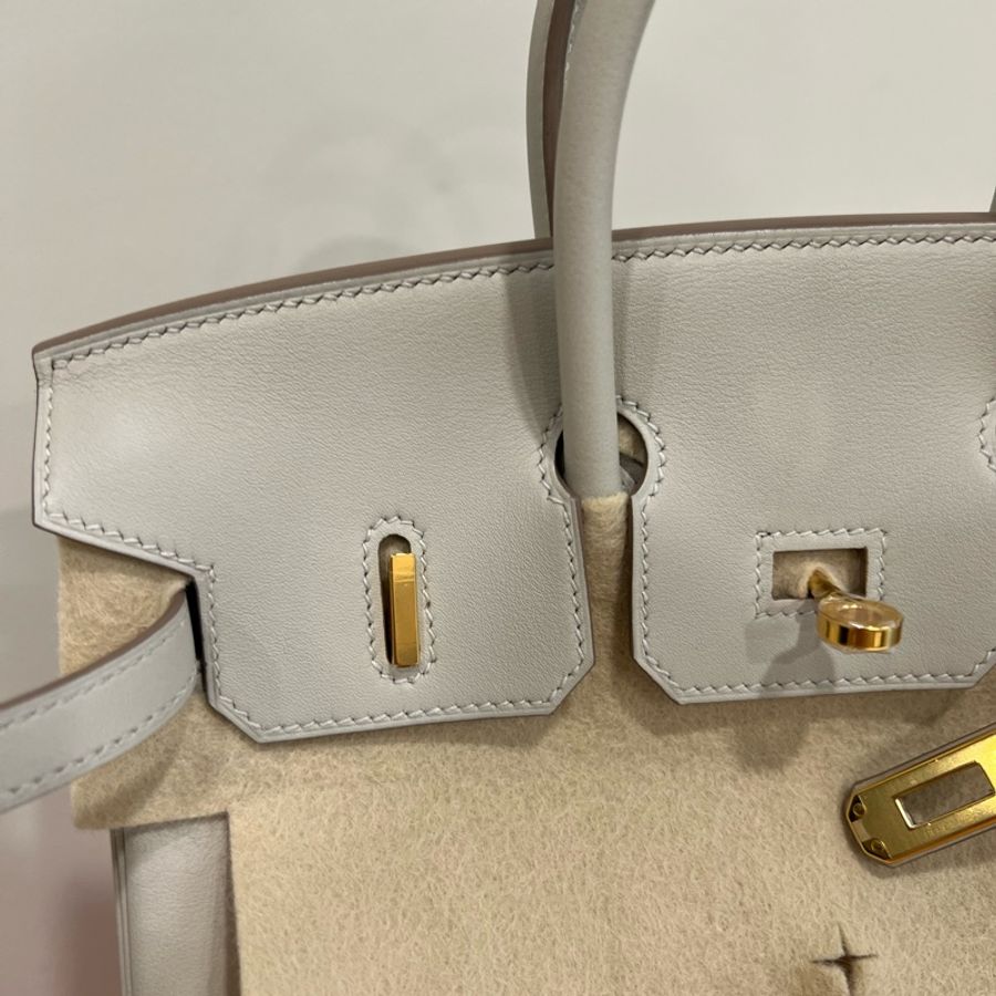 Hermès Birkin 25 珍珠灰 Gris Perle Swift金釦D刻-36
