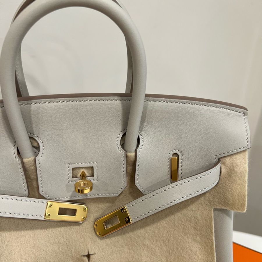 Hermès Birkin 25 珍珠灰 Gris Perle Swift金釦D刻-37