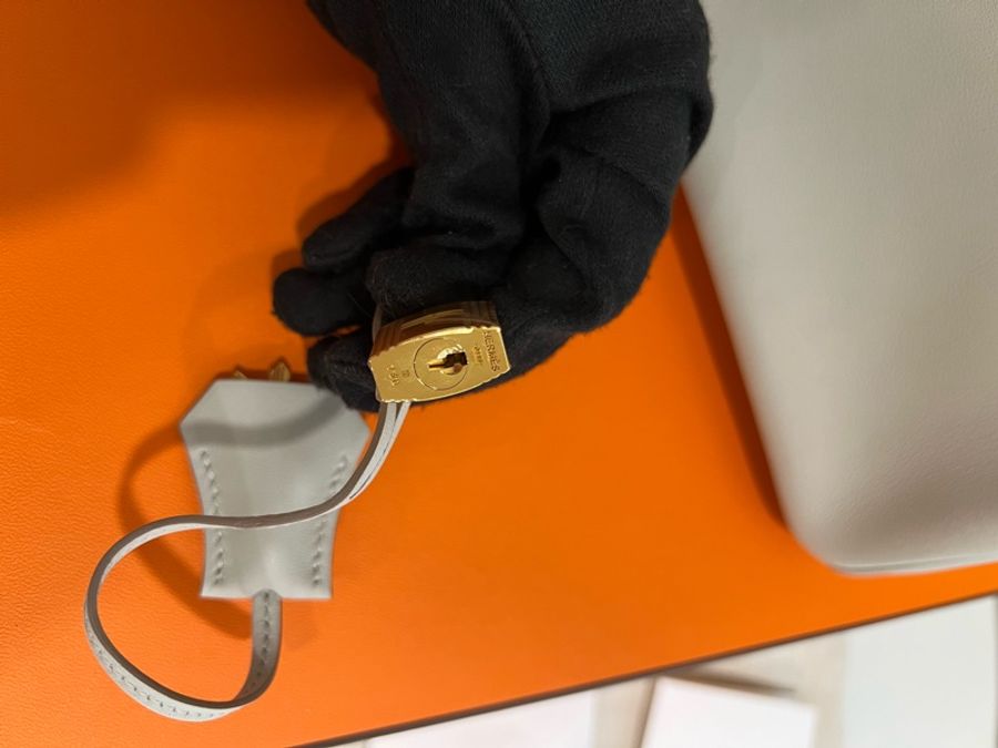 Hermès Birkin 25 珍珠灰 Gris Perle Swift金釦D刻-43