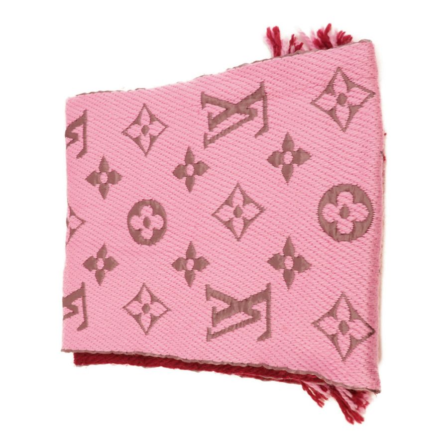 LOUIS VUITTON Silk/Wool Logomania Shine Scarf圍巾-3
