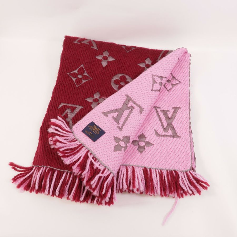 LOUIS VUITTON Silk/Wool Logomania Shine Scarf圍巾-7