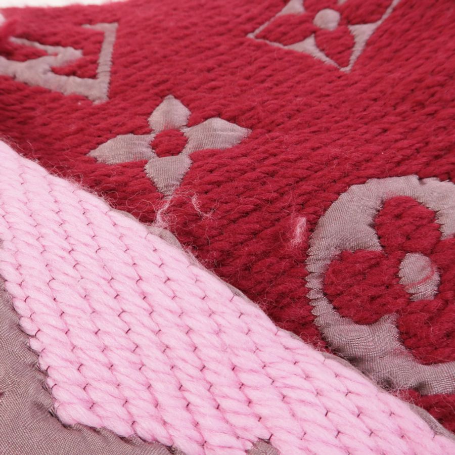 LOUIS VUITTON Silk/Wool Logomania Shine Scarf圍巾-9