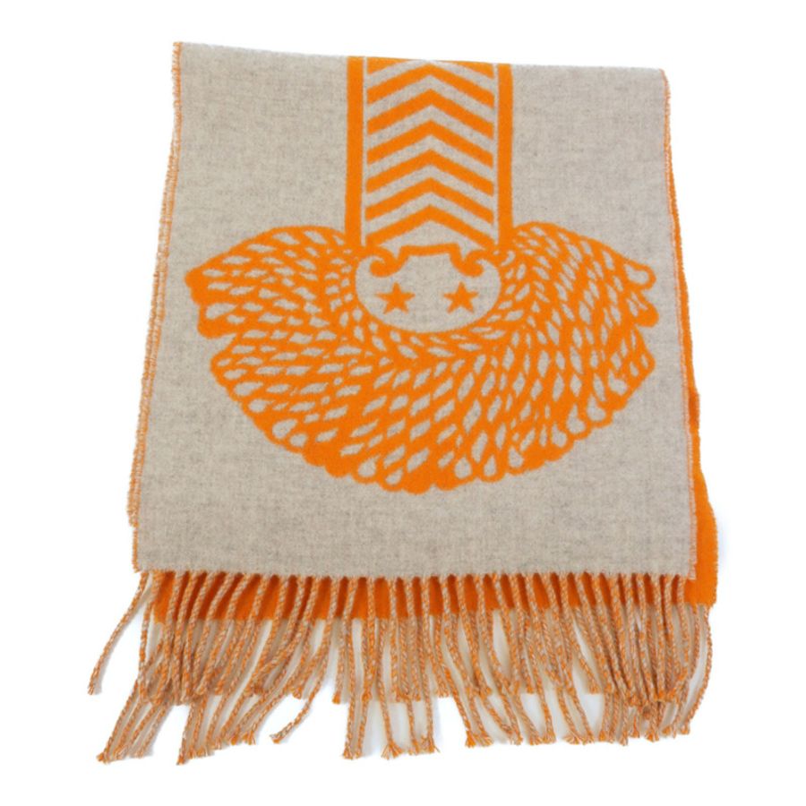 HERMES 羊絨Casaque Double Epaulette圍巾-2