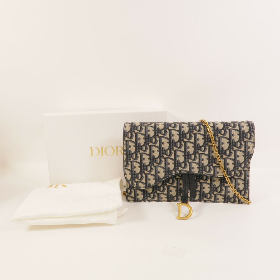 Dior 帆布Saddle Chain Bag肩背袋-9