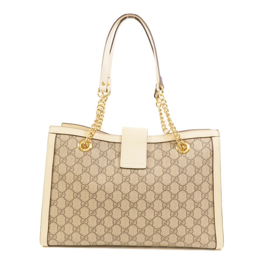 GUCCI 塗層帆布Padlock GG金扣肩背袋-1