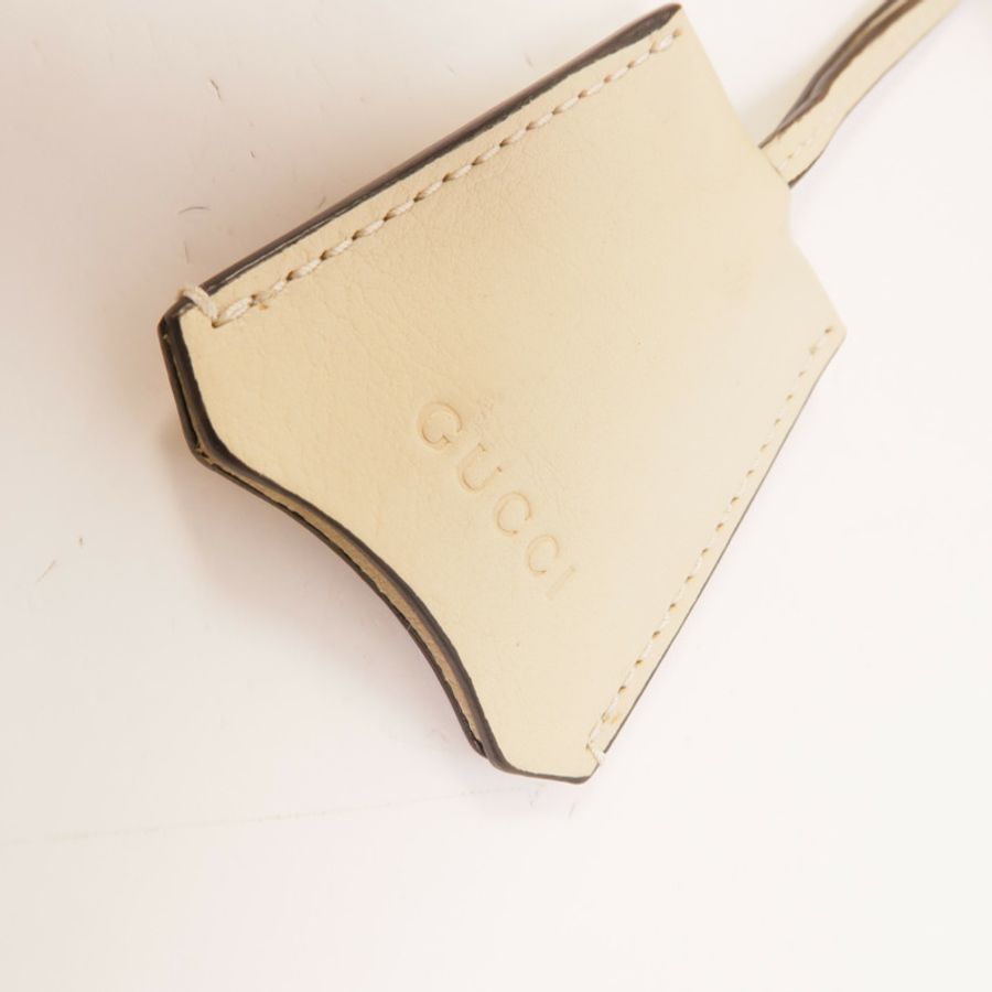 GUCCI 塗層帆布Padlock GG金扣肩背袋-6