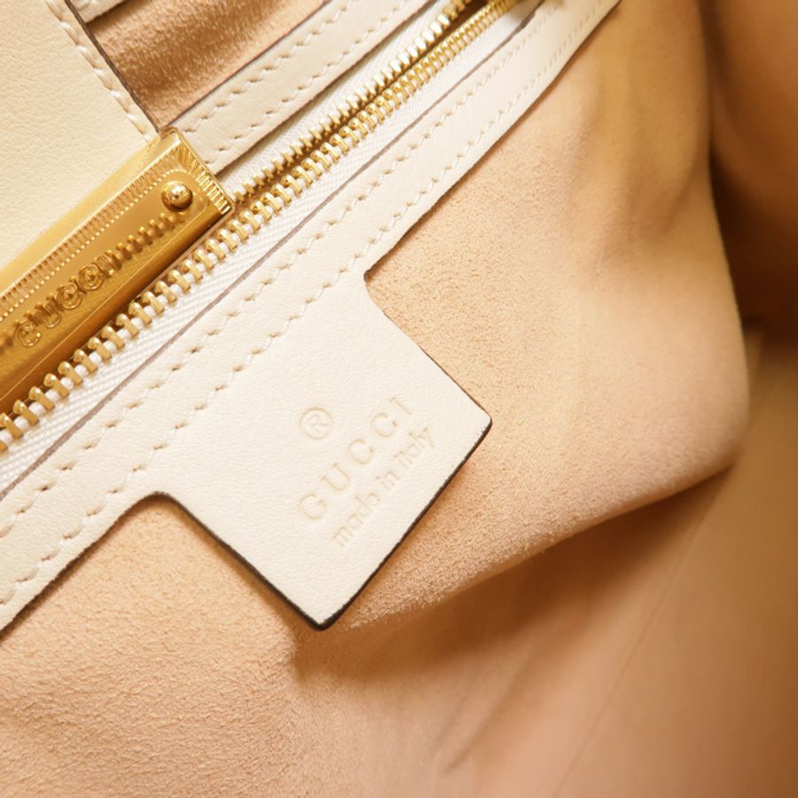 GUCCI 塗層帆布Padlock GG金扣肩背袋-8