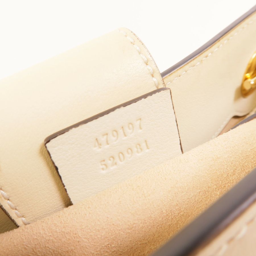 GUCCI 塗層帆布Padlock GG金扣肩背袋-9