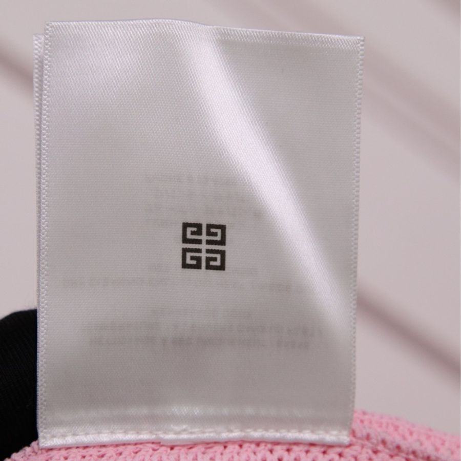 ｜Givenchy 樱花粉满印针织背后拉链圆领短袖连衣裙-9