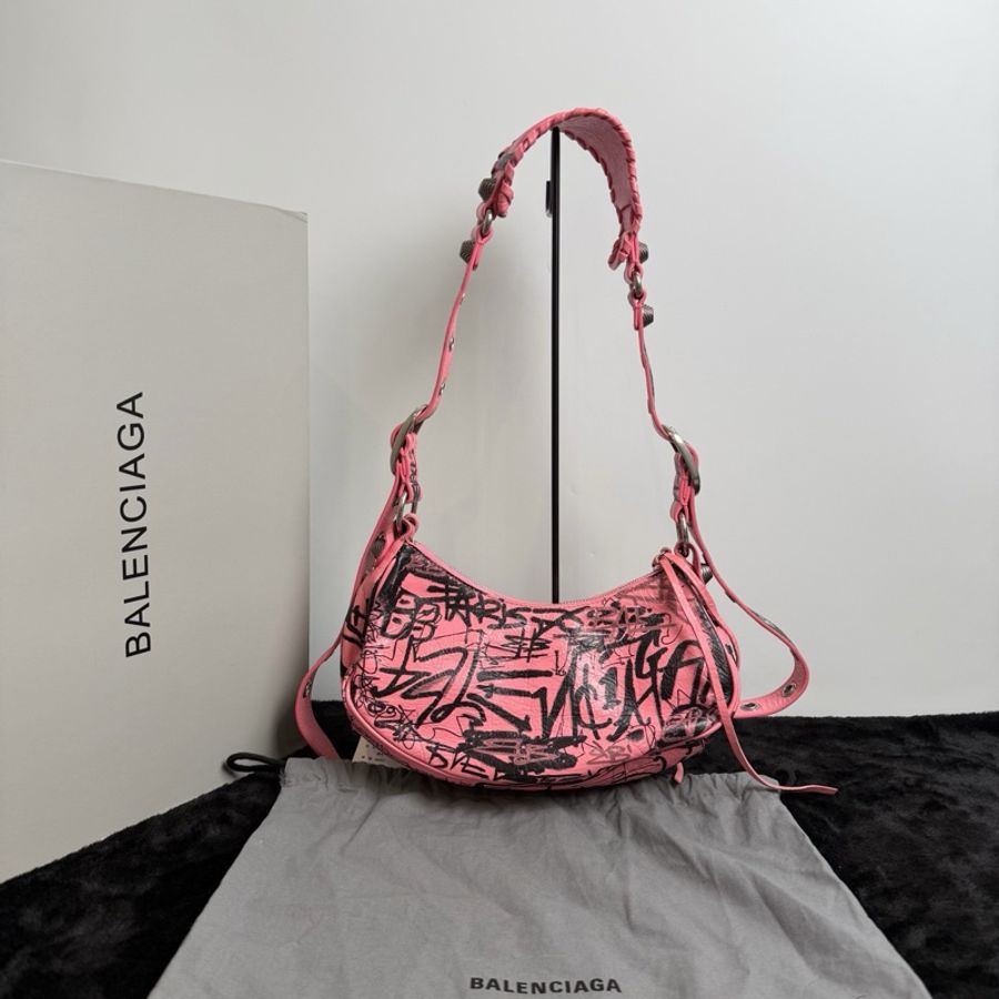 巴黎世家/Balenciaga LE CAGOLE GRAFFITI 羊皮革-3