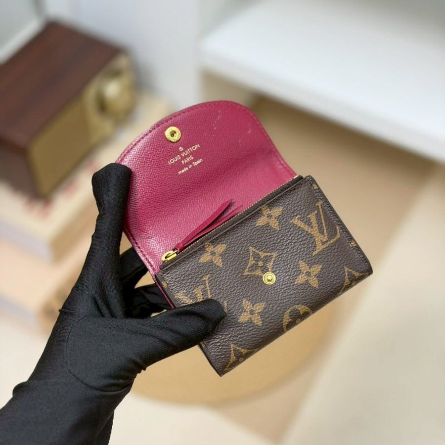 🏷LV 路易威登.Rosalie 豆豆卡夾零錢包 酒紅色 M41939-15