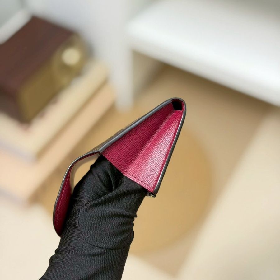 🏷LV 路易威登.Rosalie 豆豆卡夾零錢包 酒紅色 M41939-20