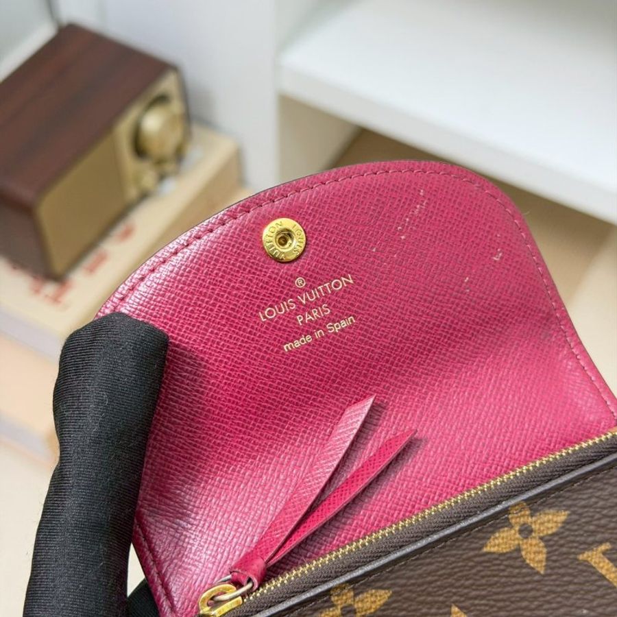 🏷LV 路易威登.Rosalie 豆豆卡夾零錢包 酒紅色 M41939-22