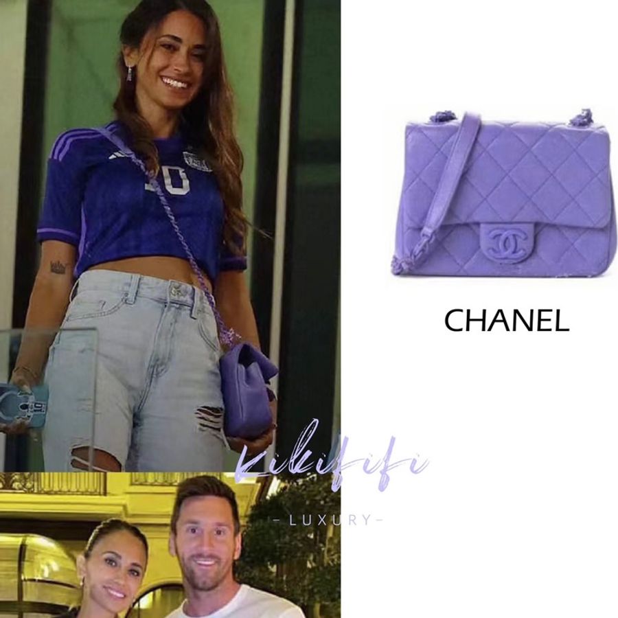 Chanel 方胖牛皮荔枝皮革🦄夢幻紫色mini CF-2