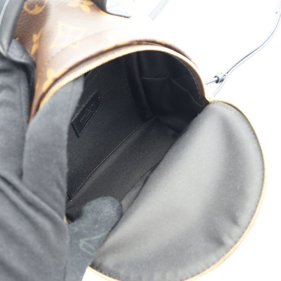 棕色 原花帆布 Palm Springs Mini 後背包【LOUIS VUITTON LV 路易威登】 M44873-2