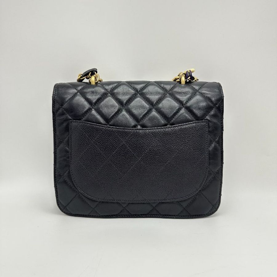 CHANEL/香奈兒黑金孟買風琴手提单肩斜挎包-1