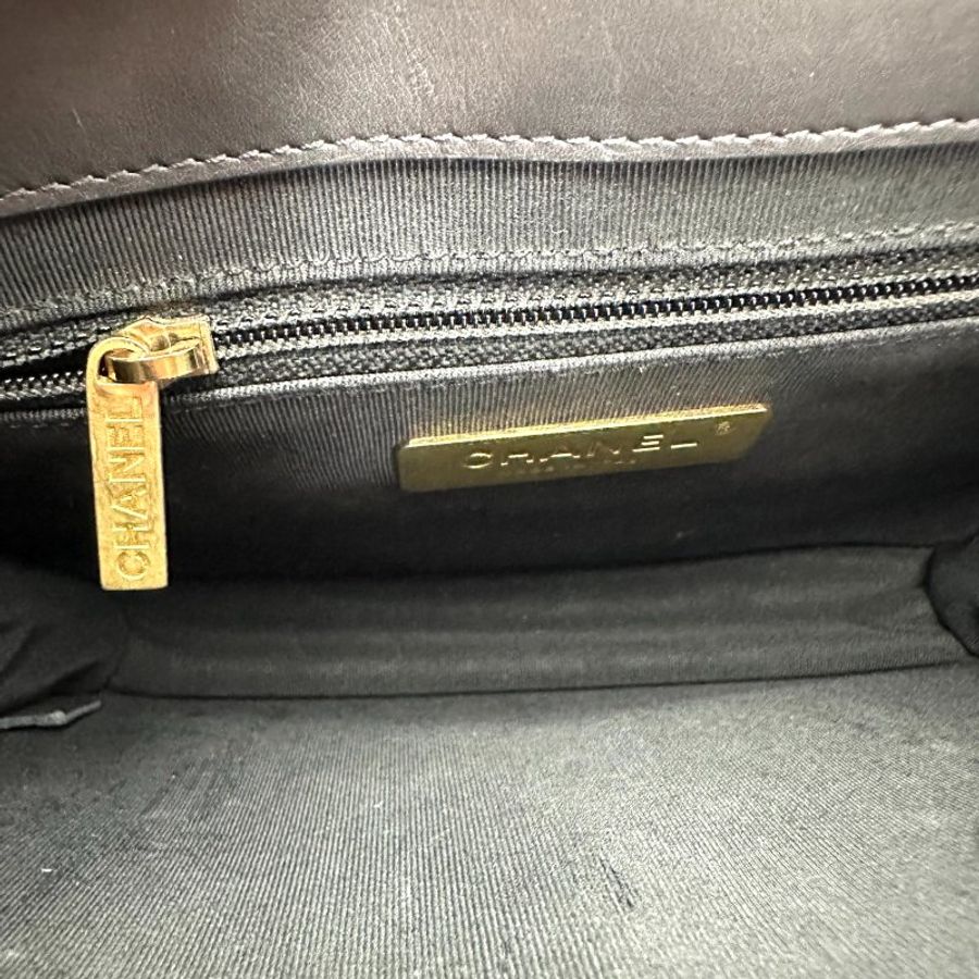 CHANEL/香奈兒黑金孟買風琴手提单肩斜挎包-5