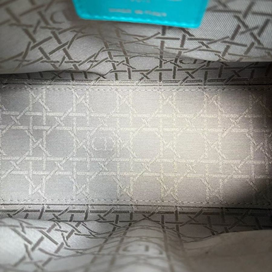 Dior 黛妃五格手提斜背包 淺藍色 銀扣 24*20*12 98新配件保卡 肩帶 塵袋-8