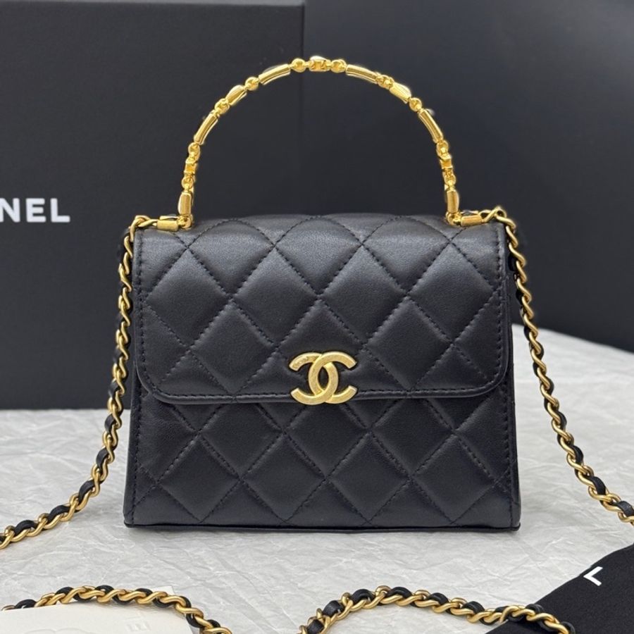Chanel香奈兒黑金 22B 鏤空琺瑯手柄 Kelly-0